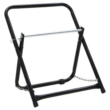vidaXL Slanghaspelwagen 48 cm 45 kg gepoedercoat staal zwart, Tuin en Terras, Tuinslangen, Verzenden, Nieuw