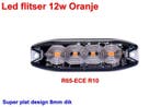 Led flitser 12W Oranje R65-ECE R10 Slim, Verzenden, Nieuw
