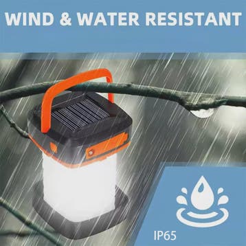 Oplaadbare Solar Camping Lantaarn - IP65 Waterdicht, Dual Ch, Verzenden, Nieuw