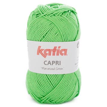 Katia Capri - 82149 briljantgroen - Katoen Garen, Hobby en Vrije tijd, Breien en Haken, Ophalen of Verzenden, Nieuw