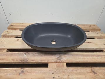 Waskom kunststof 55 × 36 × 14 cm – Mat grijs (showroommodel), Doe-het-zelf en Verbouw, Sanitair, Ophalen of Verzenden, Nieuw, Bad