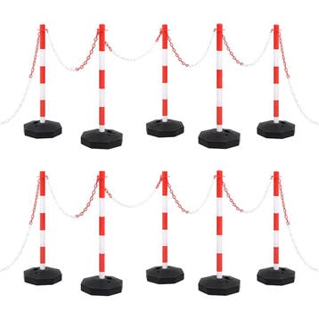 vidaXL Kettingpalenset met kunststof ketting 10 m, Verzenden, Nieuw