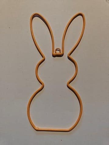 Metalen Frame Haas staand oor hanger Apricot 15 cm, Hobby en Vrije tijd, Knutselen, Ophalen of Verzenden, Nieuw