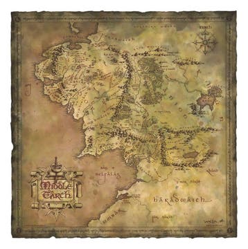 Lord of the Rings Art Print Parchment Map of Middle-earth..., Ophalen of Verzenden, Nieuw