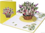 Prachtig Boeket Kleurrijke Margrieten in een Rieten Mandje, Verzenden, Nieuw
