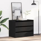 vidaXL Ladenkast met lade Zwart 80 x 41 x 58 cm Bewerkt hout, Kinderen en Baby's, Verzenden, Nieuw
