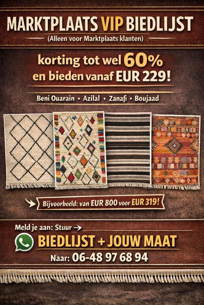 Tot 60% voordeel op Beni/Azilal/Zanafi/Boujaad tapijten, Huis en Inrichting, Stoffering | Tapijten en Kleden, 200 cm of meer, 200 cm of meer