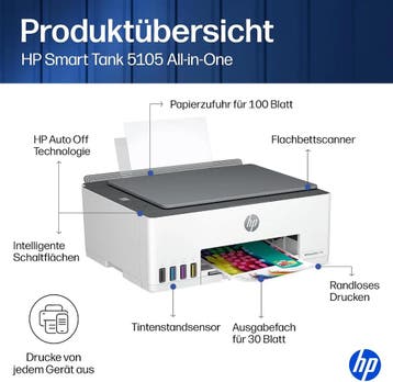 HP Smart Tank 5105 3-in-1 Multifunctionele Printer WiFi, Verzenden, Nieuw