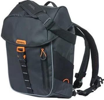 Fietsrugzak Basil Miles Tarpaulin - 17 liter - zwart/oranje, Verzenden, Nieuw