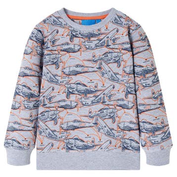 vidaXL Kindertrui 128 gemêleerd grijs, Verzenden, Nieuw