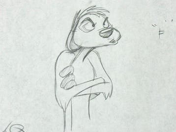 Walt Disney - Originele animatietekening van Timon - Timon &, Nieuw
