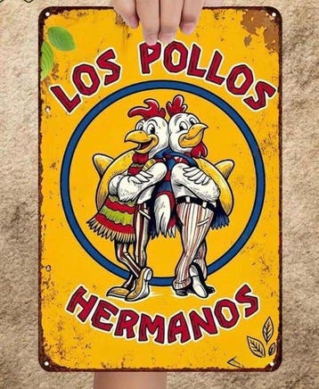 Breaking Bad - Los Pollos Hermanos - Reclamebord - Metaal, Antiek en Kunst