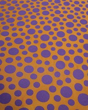 Viscose Jacquard Double Face Oranje/Paars, Nieuw, Paars