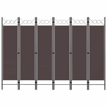 vidaXL Kamerscherm met 6 panelen 240x180 cm bruin, Huis en Inrichting, Verzenden, Nieuw