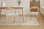 NIEUW - Stoel Claire Essenhout Naturel Stof Ote Milan 103, Huis en Inrichting, Stoelen, Ophalen of Verzenden, Nieuw