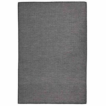 vidaXL Buitenkleed platgeweven 120x170 cm grijs, Verzenden, Nieuw, Grijs
