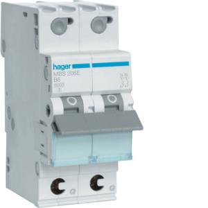 Hager installatieautomaat / 2-polig, B6A / MBS206E, Ophalen of Verzenden, Nieuw, Groepenkast