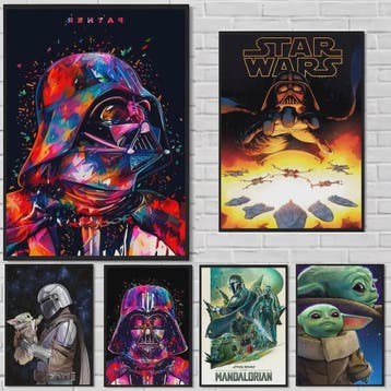 Star Wars Yuda Schilderij - HD Canvas Muurdecoratie voor Woo, Verzenden, Nieuw