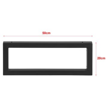 Ophangbeugel voor wastafelblad set van 2 zwart mat 50x20 cm, Verzenden, Nieuw