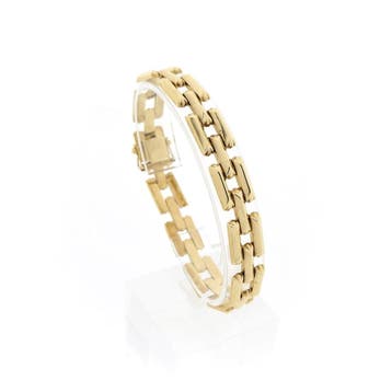 Gouden Bismarck schakelarmband, Ophalen of Verzenden, Gebruikt, Goud, Goud