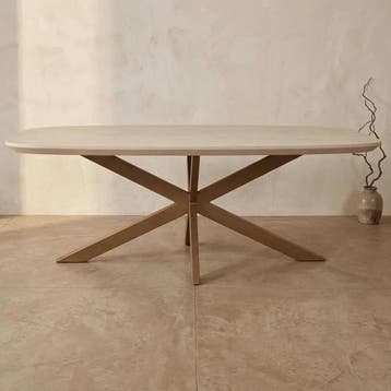 Eettafel Madison Sand | 240 cm | Deens Ovaal | Starfurn, Ophalen of Verzenden, Nieuw