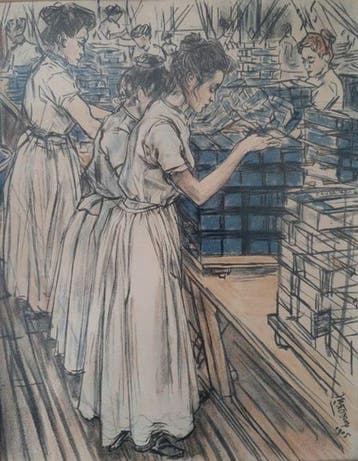 Jan Toorop (1858-1928) - Kaarsenmakerij
