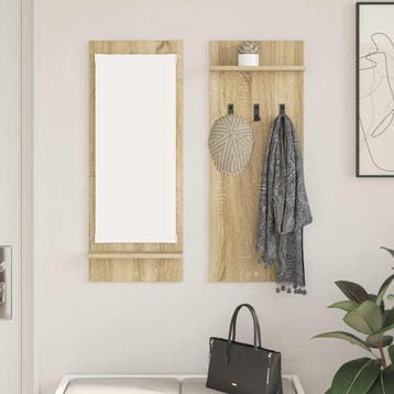 vidaXL Wandgemonteerde kapstok met plank Sonoma Eiken 70 x, Verzenden, Nieuw