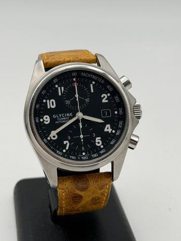 Glycine - combat chronograph automatic black - Zonder, Sieraden, Tassen en Uiterlijk, Horloges | Heren, Nieuw