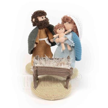 Maria Jozef Jezus en Kribbe Haken voor Mini Kerststal - Ha, Ophalen of Verzenden, Nieuw