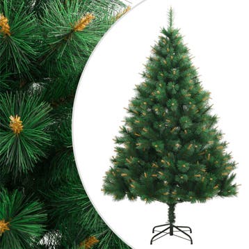 vidaXL Kunstkerstboom met scharnieren en standaard 210 cm, Verzenden, Nieuw
