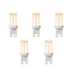 Set van 5 G9 dimbare LED lampen 3W 280 lm 2700K, Verzenden, Nieuw