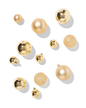 HEMA Kerstballen set goud - 44 stuks, Verzenden, Nieuw