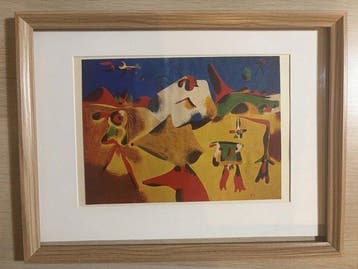 Joan Miro (1893-1983), after - Personnages, Montagne, Ciel,, Antiek en Kunst