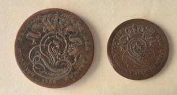 België. Leopold I. 25 Cent 1833, Lot van 2 stuks (Zonder