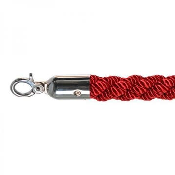 Afzetkoord | Chrome/ Rood | 157 cm, Verzenden, Nieuw in verpakking