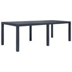 vidaXL Tuintafel 220x90x72 cm rattan-look kunststof, Tuin en Terras, Verzenden, Nieuw, Kunststof
