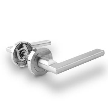 Chrome Deurkrukset met matte Rozet, Ophalen of Verzenden, Nieuw