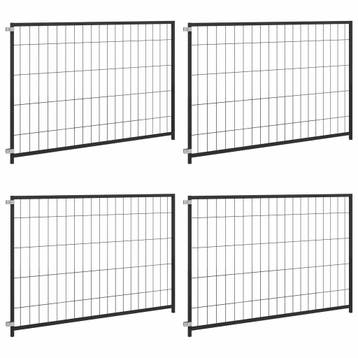 vidaXL Hondenkennel 300x100x70 cm staal zwart, Dieren en Toebehoren, Verzenden, Nieuw