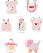 Set met 7 roestvrij stalen koekjesvormen met baby thema, Verzenden, Nieuw, Taarten of Cupcakes, Bakvorm
