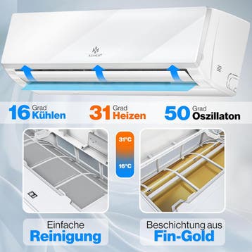 Split Unit Airco - Airconditioning - Warm & Koud - 12000 BTU, Verzenden, Zo goed als nieuw