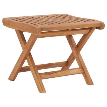 vidaXL Voetensteun inklapbaar 46,5x49x41,5 cm massief, Tuin en Terras, Verzenden, Nieuw, Teakhout