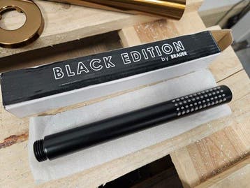Brauer Black Edition staafhanddouche Zwart mat 2,4 x 21 cm, Ophalen of Verzenden, Nieuw, Bad