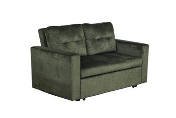 Slaapbank SMART 140cm 2-zits fluweel groen, Ophalen of Verzenden, Nieuw