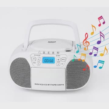 Multifunctionele DVD Speler met Bluetooth, Cassette, USB, Ra, Verzenden