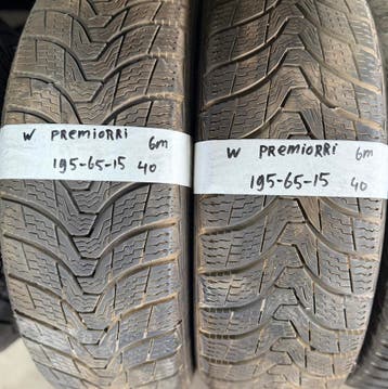 2x 195-65-15 Premiorri Winter 2x 6mm €40 Per Band 195 65 15, Ophalen, Gebruikt, 15 inch, Winterbanden