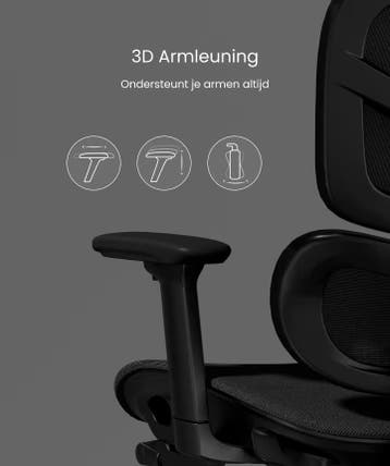 Ergonomische Bureaustoel - Office Chair - Gamestoel - Volwas, Verzenden, Zo goed als nieuw