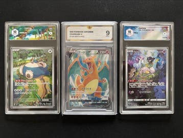 Pokémon - 3 Graded card - Snorlax, Mew, Charizard V, Mew,, Nieuw