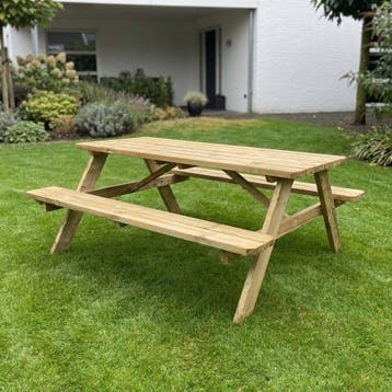 Picknicktafel Deluxe 180 x 70 cm, Tuin en Terras, Verzenden, Nieuw, Hout