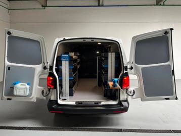 Volkswagen Transporter L2H1 | Financial Lease voor 340 p/mn, Automaat, Stof, Gebruikt, Euro 6