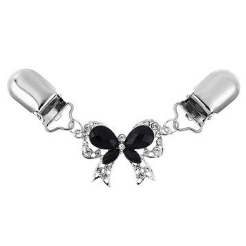 Fako Bijoux - Vestsluiting - Vestclip - Strik - Zwart, Verzenden, Nieuw